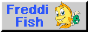 Freddi Fish and Luther button with words Freddi Fish