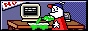 homestar runner pouring soda on strong bad's keyboard