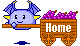 winged creature with flower cart goes to home page