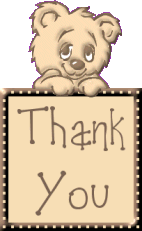 bear with thank you sign
